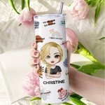 Personalised Daily Positive Thoughts And Affirmations Straight Skinny Tumbler Gifts For Women