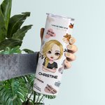 Personalised Daily Positive Thoughts And Affirmations Straight Skinny Tumbler Gifts For Women
