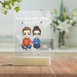 Gepersonaliseerd Elkaar Ergeren Sinds Jaar Acryl Nacht Licht Plaquette Echtpaar Gift Home Decor Bureau Ornament