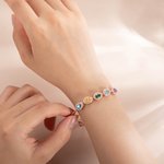Bracciale personalizzato 1-10 pietre di nascita Bracciale famiglia a forma di goccia per le donne Bracciale nonna mamma Regalo di compleanno Regalo pe