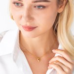 Collier Prénom Vertical Collier de Style Minimaliste Personnalisé Nom et 1-6 Pierres de Naissance Cadeau de Fête des Mères pour Maman Femme