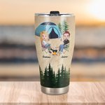 Gepersonaliseerde echtgenoot en echtgenote camping partners voor het leven gebogen Tumbler Gifts voor kamperen koppels