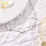 Personalised Cute Pet Paw Initial Sideway Necklace Jewellery for Women Girlfriend Sister Birthday Anniversary