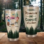 Personalised Making Memories One Campsite at A Time Curved Tumbler Valentine's Day Anniversary Gift for Camping Couple