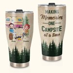Personalised Making Memories One Campsite at A Time Curved Tumbler Valentine's Day Anniversary Gift for Camping Couple