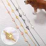 Personalised Cute Pet Paw Initial Sideway Necklace Jewellery for Women Girlfriend Sister Birthday Anniversary