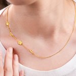 Personalised Cute Pet Paw Initial Sideway Necklace Jewellery for Women Girlfriend Sister Birthday Anniversary