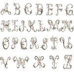 Personalized Floral Letter Embroidered Linen Napkins Gift for Wedding Party Arrangement