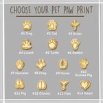 Personalised Cute Pet Paw Initial Sideway Necklace Jewellery for Women Girlfriend Sister Birthday Anniversary