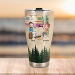 Personalised Making Memories One Campsite at A Time Curved Tumbler Valentine's Day Anniversary Gift for Camping Couple