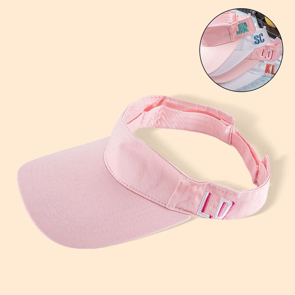Personalisierte bestickte Visier Sonne Visier Sommer Frauen Hut einstellbar Strand Sonnenhut mehrere Farben für Outdoor-Sportarten