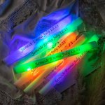 Personalised 10pcs Multicoloured Light Up LED Foam Glow with Text Wedding Party Concert Clubs Nightlife Favors