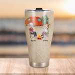 Henkilökohtainen Ilmeisesti olemme ongelmia yhdessä Kuka tiesi kaareva Tumbler Ystävänpäivä Syntymäpäivä lahja Camping pari 2