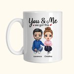 Personalized You And Me We Got This White and Colour Inside Ceramic Mug Valentine's Day Birthday Gift for Couple Girlfriend