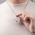 Personalised Engraved Emergency Medical ID Family Tree Stainless Steel Necklace for Women Men Grandparents Jewellery