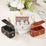 Anillo de boda de cuero personalizado bolsa de portador de collar de perro con texto grabado propuesta de compromiso de regalo de fiesta de boda para 