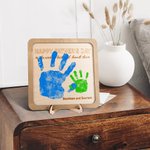 Personalized Handprint Art Craft Wooden Frame with Holder DIY Gift for Dad Keepsake Gift Father's Day Gift from Kids