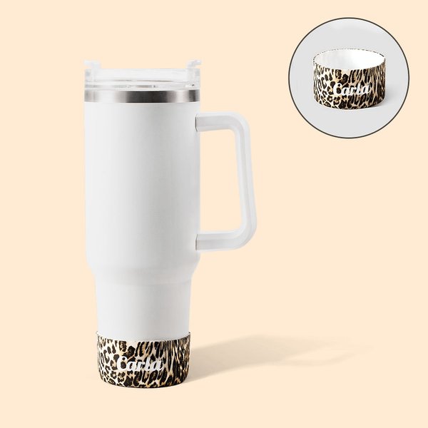 Personalised Anti-Slip Silicone Boot Protective Tumbler Bottle Bumper with Name for 20oz to 40oz Stanley Tumbler Accessories