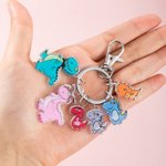 Porte-clés Dinosaure Personnalisé avec Noms Gravé Cadeau Parfait Occasions Spéciales pour Papa et Maman
