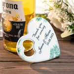 Décapsuleur Magnétique Personnalisé avec Nom en Forme de Coeur Ensemble de 10 Pièces Cadeau d'Anniversaire Fête Mariage Souvenirs pour les Invités