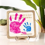 Personalized Handprint Art Craft Wooden Frame with Holder DIY Gift for Dad Keepsake Gift Father's Day Gift from Kids