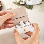 Anillo de boda de cuero personalizado bolsa de portador de collar de perro con texto grabado propuesta de compromiso de regalo de fiesta de boda para 