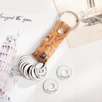 Personalized Traveler Passport Keychain with Engraved Country Ring for Visited Countries Travel Keepsake Gift for Travel Lovers