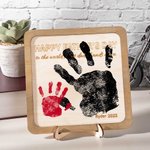 Personalized Handprint Art Craft Wooden Frame with Holder DIY Gift for Dad Keepsake Gift Father's Day Gift from Kids