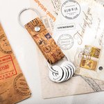 Personalized Traveler Passport Keychain with Engraved Country Ring for Visited Countries Travel Keepsake Gift for Travel Lovers