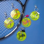 Personalisierte Satz von 2 Tennis Tasche Tag Schlüsselanhänger Tennis Geschenk für Tennisliebhaber Tennis-Team-Mitglied