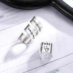 Personalised Stethoscope ID Tag Ring with Name Graduation Gift for Nurse Doctor