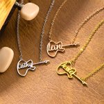 Personligt gitarrhalsband Elektrisk gitarrhänge Rockmusik Charm Smycken Musikälskare Guitarist Present