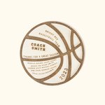 Personalized Basketball Soccer Volleyball Football Coach's Plaque Sports Team 3D Wood Layered Plaque Engraved with Name Message Coach Gift Team Gift