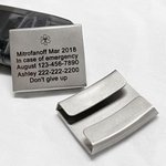 Gepersonaliseerde Medische Alarm ID Tag Noodveiligheidsplaat voor horlogeband Fitness Runners Atleten Klimmers Ouderen Essentieel