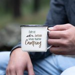 Personlig Livet är bättre när du campar emaljmugg för campare älskare utomhus vandring gåvor