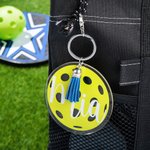 Personalisierte Multicolor Pickleball Acryl Schlüsselanhänger Tasche Tag Pickleball Geschenke für Pickleball Fans Freunde oder Familie