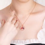Collier Argent Personnalisé avec 2-5 Pierres de Naissance pour Famille Cadeau Fête des Mères Thanksgiving pour Maman Grand-Mère