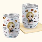 Personalised Daily Reminders Affirmations Cute Insulated Wine Tumbler with Lid 12oz for Coffee Wine Birthday for Women Girl