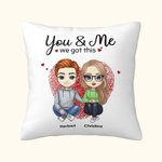 Taie d'oreiller personnalisée You and Me We Got This Valentine's Day Anniversary Birthday Gift Bedroom Home Decor