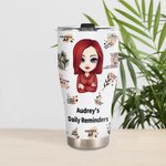 Personnalisé Mes Affirmations Positives Rappels Quotidiens Gobelet en Acier Inoxydable Courbé 30oz pour Glace et Boisson Chaude pour Femme Fille