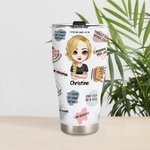 Personalized My Positive Affirmations Daily Reminders Insulated Stainless Steel Curved Tumbler 30oz for Ice and Hot Drink Gift for Her