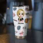 Personalized My Positive Affirmations Daily Reminders Insulated Stainless Steel Curved Tumbler 30oz for Ice and Hot Drink Gift for Her