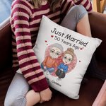 Gepersonaliseerd 50 jaar getrouwd kussenhoes Valentijnsdag Verjaardag Verjaardag Cadeau Slaapkamer Home Decor