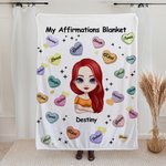 Couverture personnalisée My Positive Affirmations Soft Blanket Birthday Women's Day Gift for Her