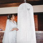 Gepersonaliseerde Olijftak Bruidsjurk Tas met Naam voor Bruid Bruidsmeisje Bruids Shower Verlovings Huwelijksfeestje Ademend 70
