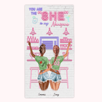 Personalizada You Are the She to My Nanigans Toalla de Playa Super Suave Regalos de Amistad Para Mejores Amigas Hermanas