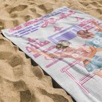 Spersonalizowany Ręcznik Plażowy dla Sióstr Przyjaźń Prezent Urodzinowy Najlepsze Suki Oto kolejny rok więzi nad alkoholem Śmieszne Cytaty