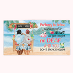 Personalizada Partners In Crime Just Remember If We Get Caught I Am Deaf And You Do Not Speak English Toalla de Playa Suave y Absorbente Regalo de Mejores Amigos 1