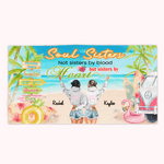 Serviette de plage personnalisée Vacances d'été Âmes sœurs Pas sœurs de sang mais sœurs de cœur Cadeau d'amitié Absorption de l'eau et séchage rapide