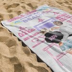 Personalisierte Girls Trip Ich liebe dich zum Strand und zurück Strandtuch für Seele Schwestern Freundschaft Geschenke für Frauen